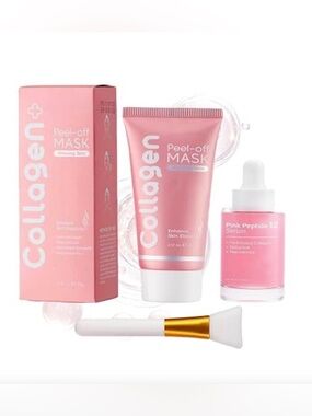 KORMESIC Collagen Peel-Off Mask + Pink Peptide 12 Serum Set